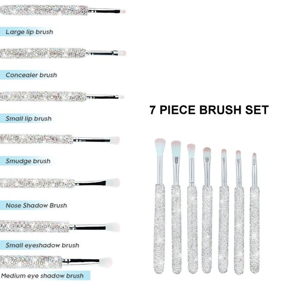 NWT Sparkling Crystal Rhinestone Bling Silver Stocking Stuffers Makeup B… - Picture 11 of 17